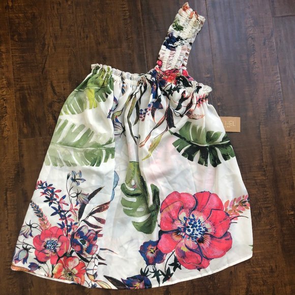 Rachel Roy Floral Print May One Shoulder Top Havan - Picture 1 of 5